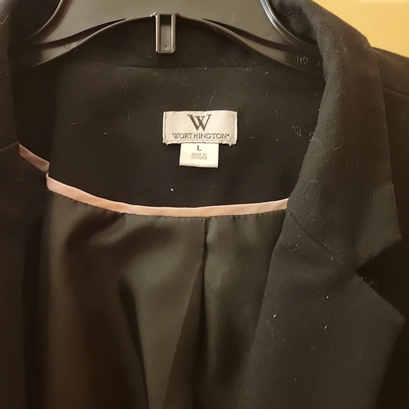 Ladies Worthington black Size L.  Blazer jacket - Picture 5 of 5